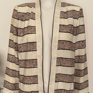 Vintage 1970s Leslie Fay Petites Striped Kimono-Style Jacket